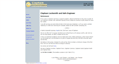 Desktop Screenshot of clapham-locksmiths.co.uk
